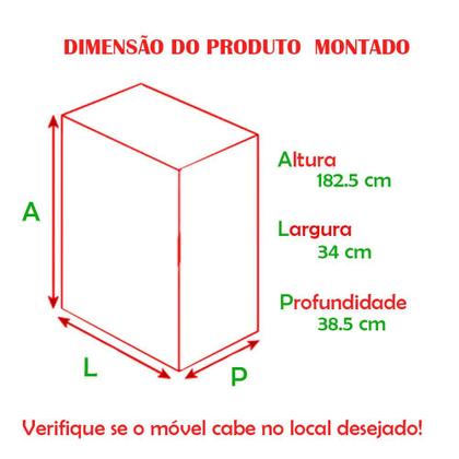 Imagem de Armário Multiuso 1 Porta com 5 Prateleiras 1402 Ilan Branco