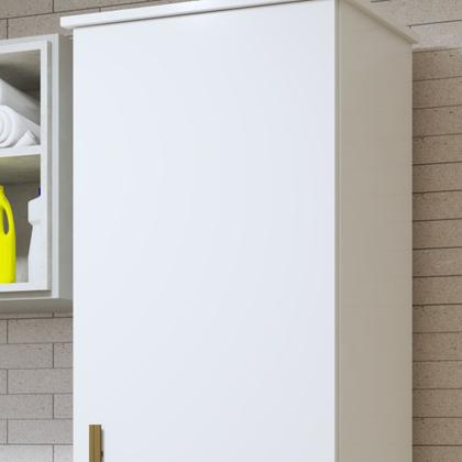 Imagem de Armário Multiuso 1 Porta e 4 Prateleiras para Lavanderia Jasmim Yescasa