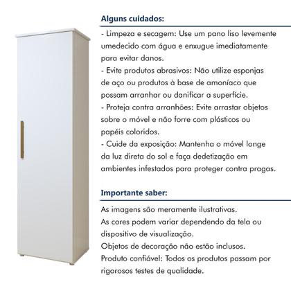 Imagem de Armário Multiuso 1 Porta e 4 Prateleiras para Lavanderia Jasmim Yescasa