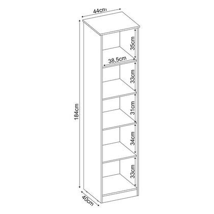 Imagem de Armário Multiuso 1 Porta Reflex ll 21170 Nogal Touch Demóbile