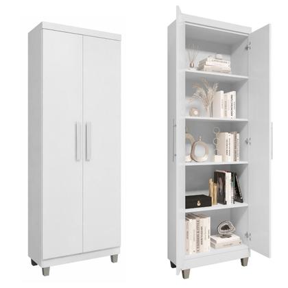 Imagem de Armário Multiuso 2 Portas 189cm, Cozinha, Lavanderia, Quarto, Fácil Montagem, Envio Imediato