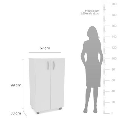 Imagem de Armário Multiuso 2 Portas 4 Prateleiras Limeira