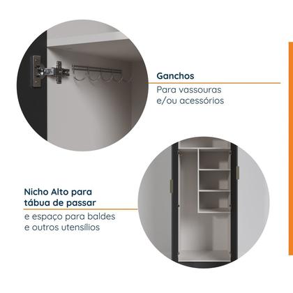 Imagem de Armário Multiuso 2 Portas 70cm sem Rodapé Ipanema CabeCasa MadeiraMadeira