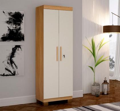 Imagem de Armário Multiuso 2 Portas Asteca Valdemóveis Cinamomo/Off White