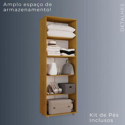 Imagem de Armário Multiuso 2 Portas Caio Chf Móveis Cinamomo Com Off White