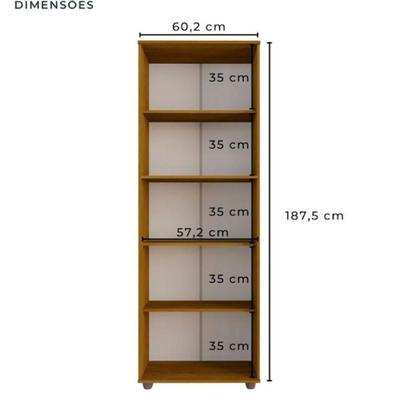 Imagem de Armário Multiuso 2 Portas Caio Chf Móveis Cinamomo Com Off White