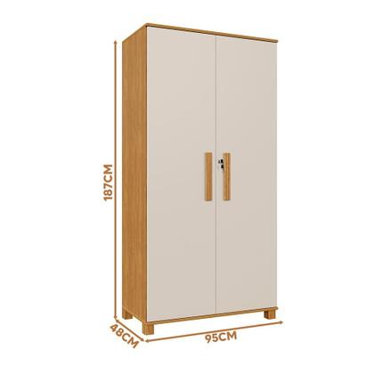 Armário Multiuso 2 Portas Cinamomo Off White Texas Fênix - Moveis