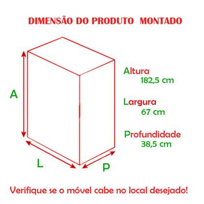 Imagem de Armário Multiuso 2 Portas com 5 Prateleiras 1305 Ilan Branco