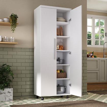 Imagem de Armário Multiuso 2 Portas com 5 Prateleiras 1305 Ilan Branco