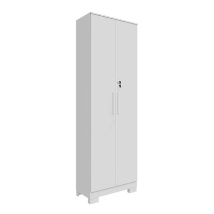 Imagem de Armário Multiuso 2 Portas com Chave 100% MDF Prisma Branco
