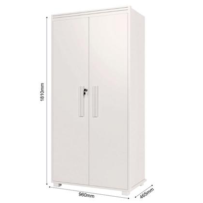 Imagem de Armário Multiuso 2 Portas Com Chave Ideal Para Quarto 100 Mdf