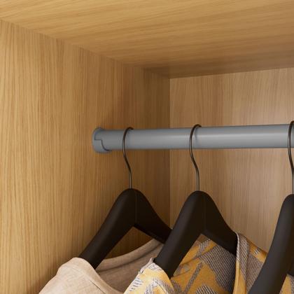 Imagem de Armário Multiuso 2 Portas com Chave Versátil Carvalho Americano/Grafite - Incorplac