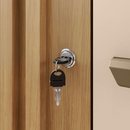 Imagem de Armário Multiuso 2 Portas com Chave Versátil Carvalho Americano/Off White - Incorplac