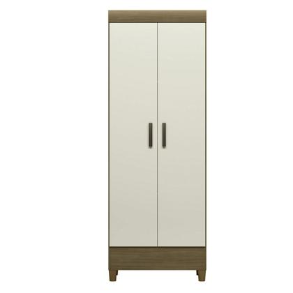 Imagem de Armário Multiuso 2 Portas com Pés Marrom/Jequitibá/Off