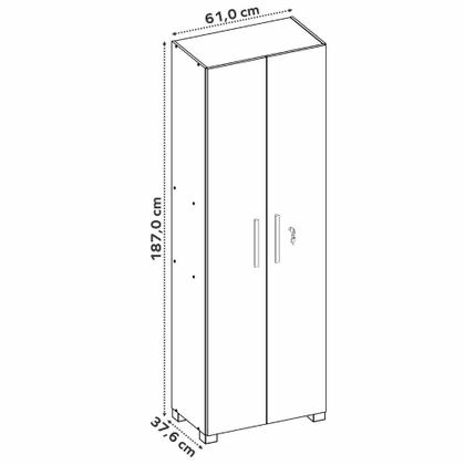 Imagem de Armário Multiuso 2 Portas com Pés NT 4020 Notável Móveis