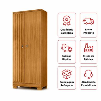 Imagem de Armário Multiuso 2 Portas Grande Organizador para Quarto Escritório e Área de Serviço Versátil
