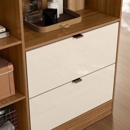 Imagem de Armário Multiuso 2 Portas Joy Amêndola Off White com Espelho  Demóbile