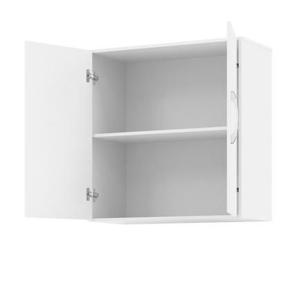 Imagem de Armário Multiuso Aéreo 2 Portas Parede Suspenso Cozinha Quarto Branco