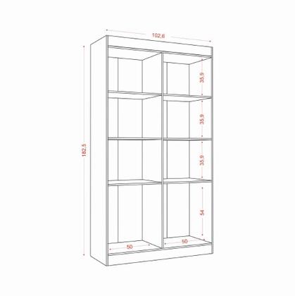 Imagem de Armário Multiuso Com 4 Portas Melbourne Branco - Aramóveis