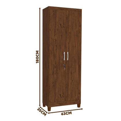Armário Multiuso Com Chave E Fechadura 2 Portas Naturale Viego