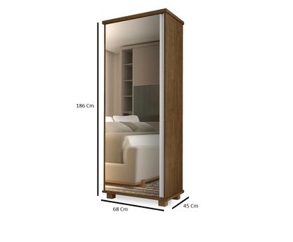 Imagem de Armario multiuso com espelho quarto casal cor malbec