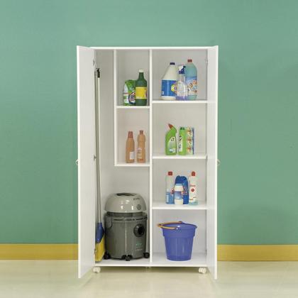 Imagem de Armário Multiuso Ditália 2 Portas com Rodízios AR-70 Branco