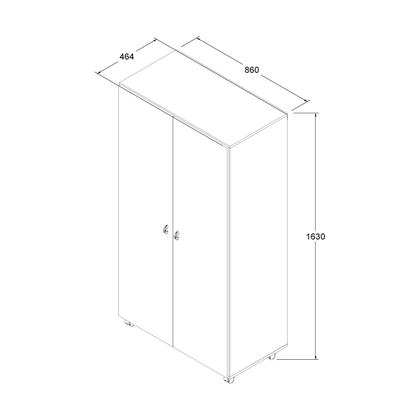 Imagem de Armário Multiuso Ditália 2 Portas com Rodízios AR-70 Branco