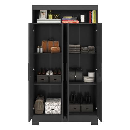 Imagem de Armário Multiuso Escritório Nt4040 com 4 Portas e Nicho com Prateleiras Internas