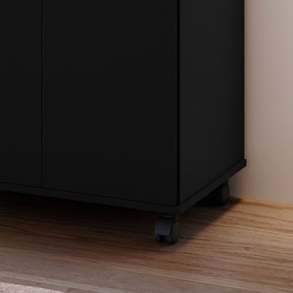 Imagem de Armario multiuso Gold 2 portas Com Rodizio Nayara cor Preto - Comprar Móveis em Casa