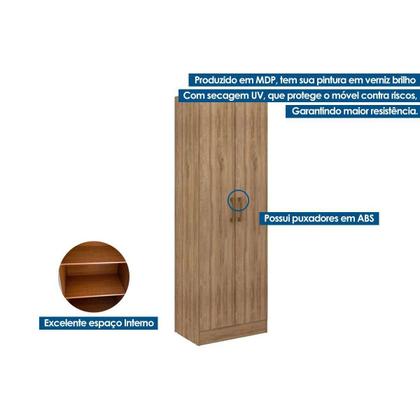 Imagem de Armário Multiuso Infantil 626 c/ 2 Portas Noce - Carraro
