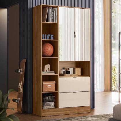Imagem de Armário Multiuso Joy 2 Portas com Espelho - Demóbile