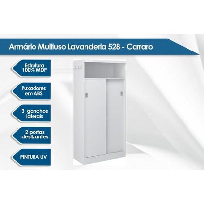 Imagem de Armário Multiuso Juvenil 528 c/ 2 Portas de Correr Freijo - Carraro