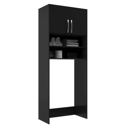 Imagem de Armário Multiuso Lavanderia 2 Portas 3 Nichos Preto