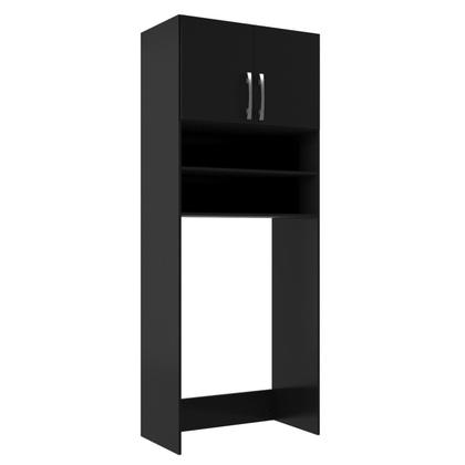 Imagem de Armário Multiuso Lavanderia 2 Portas 3 Nichos Preto