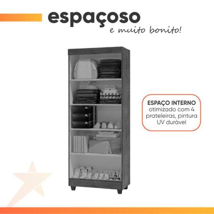 Imagem de Armário Multiuso Lavanderia Com Chave 2 Portas 1,80m Texas Preto J&A