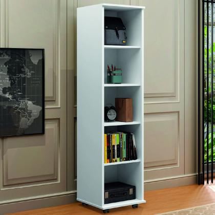 Imagem de Armário Multiuso Lavanderia Com Chave e Rodízios 1 Porta Lune Branco J&A