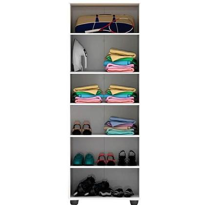 Imagem de Armário Multiuso Lavanderia Sapateira Organizadora 2 Portas Com Fechadura Córdoba Primus - Freijó