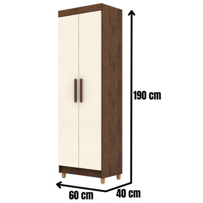 Imagem de Armário Multiuso Line 2 Portas Imbuia Champanhe VR