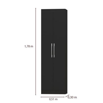 Imagem de Armário Multiuso Lumina Organizador 2 Portas Sapateira Preto
