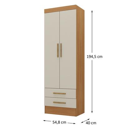 Imagem de Armário Multiuso Modulare 2 Portas 2 Gavetas Cinamomo/Off White - Panorama Móveis