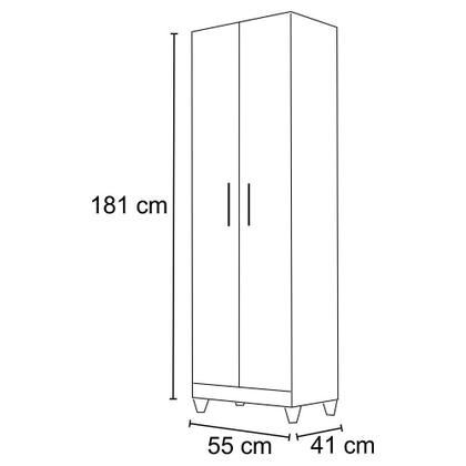 Imagem de Armário Multiuso Organizador 2 Portas Astrid M07 Branco - Mpozenato