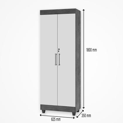 Imagem de Armário Multiuso Organizador Sapateira 1,80 C Chave Branco
