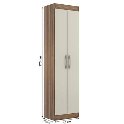 Imagem de Armário Multiuso para Área de Serviço 2 Portas San Marino Marrom/Castanho/Offwhite