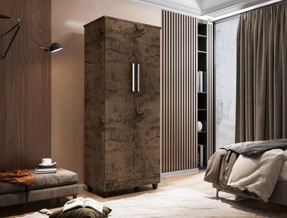 Imagem de Armário Multiuso Para Quarto 2 Portas 5 Prateleiras Saara