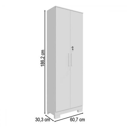 Imagem de Armário Multiuso Prisma 2 Portas 100% Mdf Branco - Rio Doce