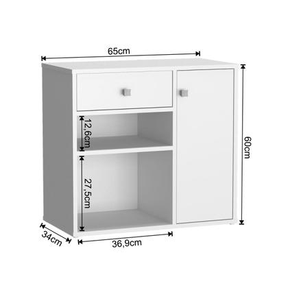 Imagem de Armário Multiuso Ravena com 1 Gaveta 1 Porta e 2 Nichos B39 Emovell