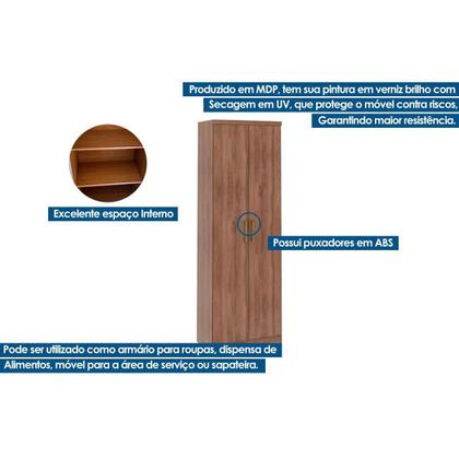 Imagem de Armário Multiuso Sala 424 c/ 2 Portas Legno - Carraro