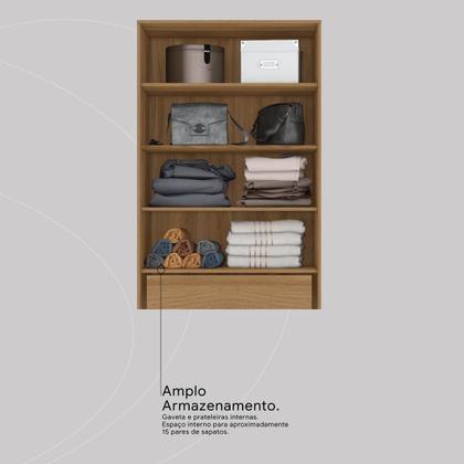 Imagem de Armário multiuso Sapateira 2 Portas Com espelho e 1 Gaveta Austin