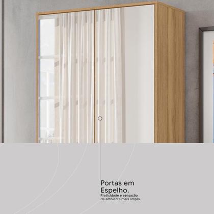 Imagem de Armário multiuso Sapateira 2 Portas Com espelho e 1 Gaveta Austin