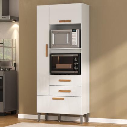 Imagem de Armario Multiuso Seul Torre Cozinha com 3 Portas e 2 Gavetas